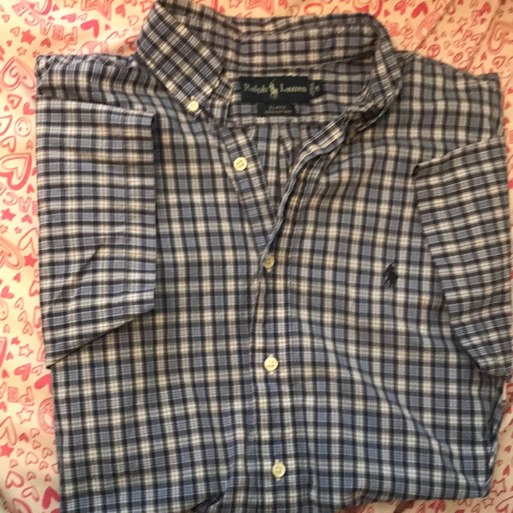 Ralph Lauren Plaid Short Sleeve Shirt Medium
